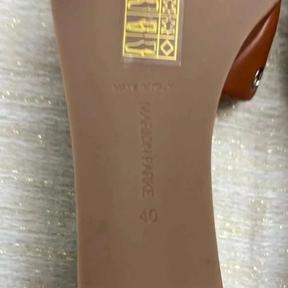 Marion Parke Triple Insole Brown Leather Sandals Size EU 40 US 10 Luxury Classic - Picture 5 of 11